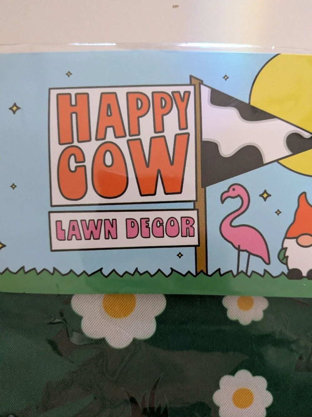 Happy Cow Trespassers Will Be Composted Garden Flag Skull Shovels Daisy 12x18